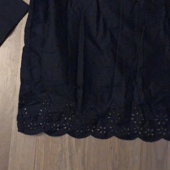 J. Crew NWT Scalloped eyelet funnelneck top - Picture 13 of 14